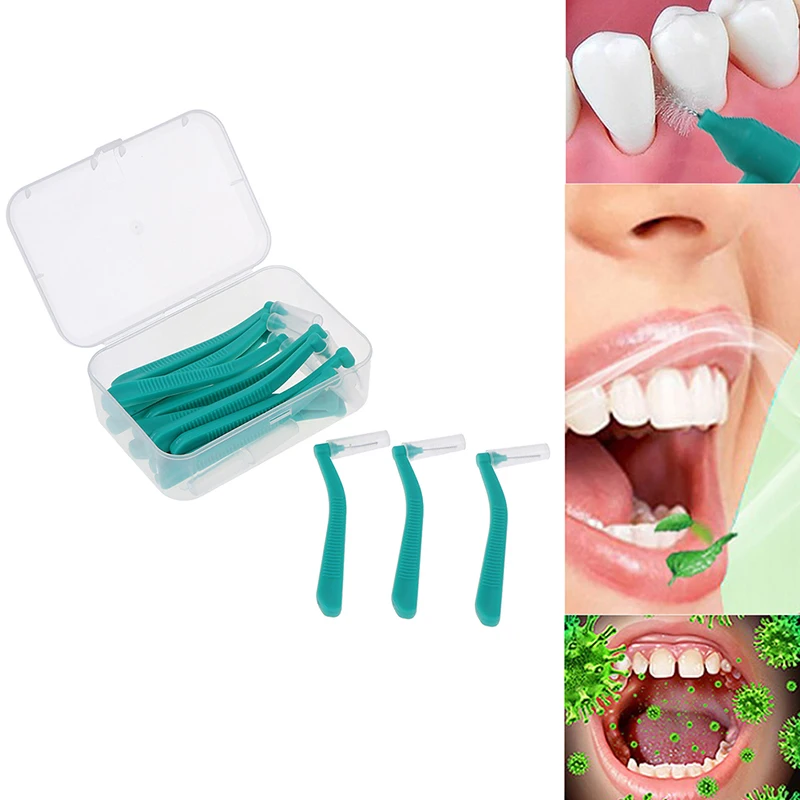 

20Pcs/box L Shape Push-Pull Interdental Brush Oral Care Teeth Whitening Dental Tooth Pick Tooth Orthodontic Toothpick ToothBrush