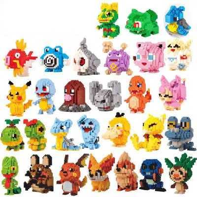 Новое поступление 22 стиля Kawaii аниме мультфильм Пикачу Алмазный блок пластиковый