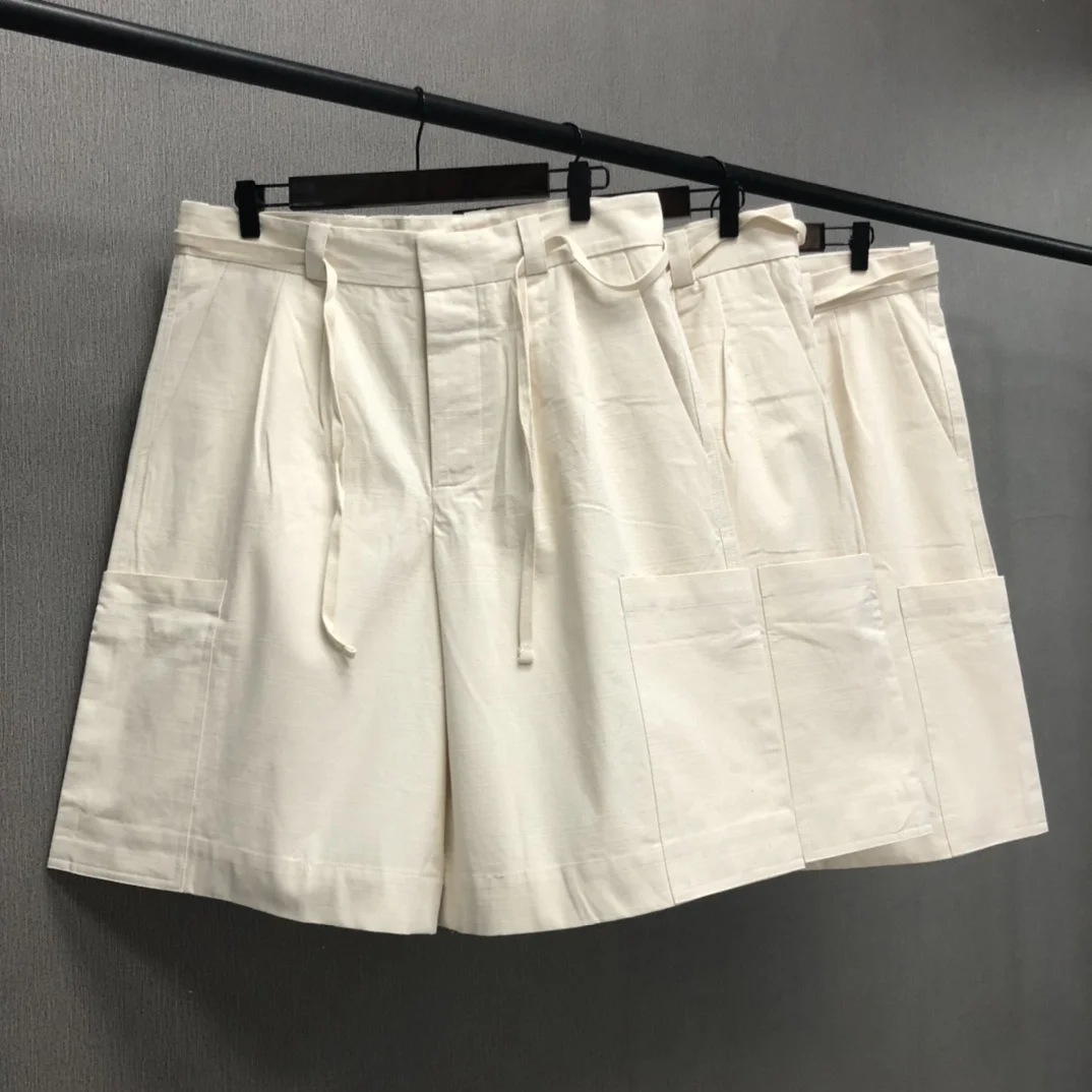 

Мужской Хлопковый комбинезон JIL, с карманами, повседневные, свободные, укороченные, летние