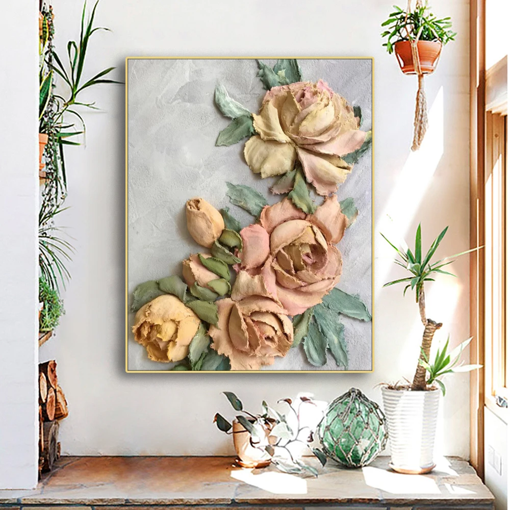 

Scandinavian Flowers Canvas Painting Retro Wall Art Picture Posters and Prints Home Decor for Bedroom Living Room Decoration