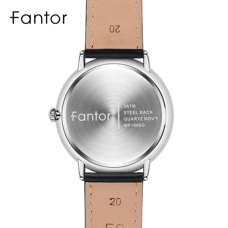 Fantor брендовые деловые мужские наручные часы с кожаным ремешком и датой