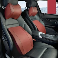 car seat headrest leather soft memory foam neck pillow head neck rest support comfortable seat rest car accessories