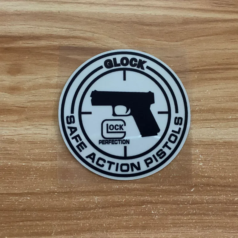 Стикер GLOCK для автомобиля безопасные экшн-пистолеты диаметр 9 см ПВХ Стикеры
