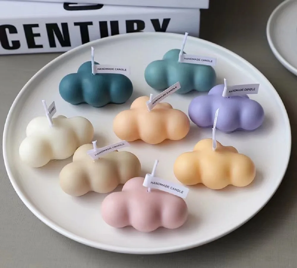Маленькая ароматная Свеча в форме облака для дня рождения романтический соевый