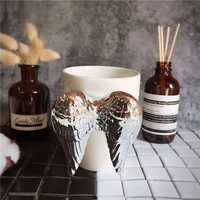 220ml silver wing handgrip ceramics mugs coffee mug milk tea office cups drinkware the best birthday gift