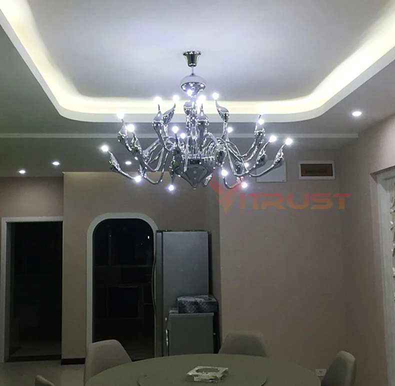 

Swan Chandelier Light European LED Swan Candle Chandeliers Art Deco esign swan Chandelier Lighting for loft G4 LED Bulbs
