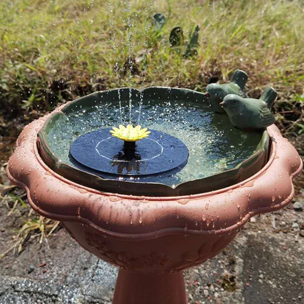 Солнечная панель для фонтана с цветами плавающая ванна питанием от птиц газона