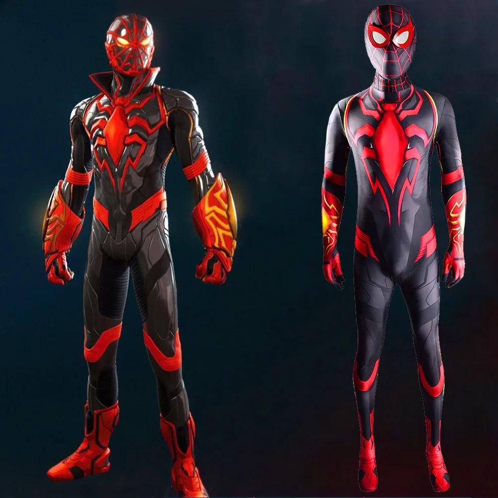 

Miles Morales Costume Cosplay Masked Rider Kamen Miles Morales Zentai Suits Jumpsuit Spandex Lycra Bodysuit Halloween Costume