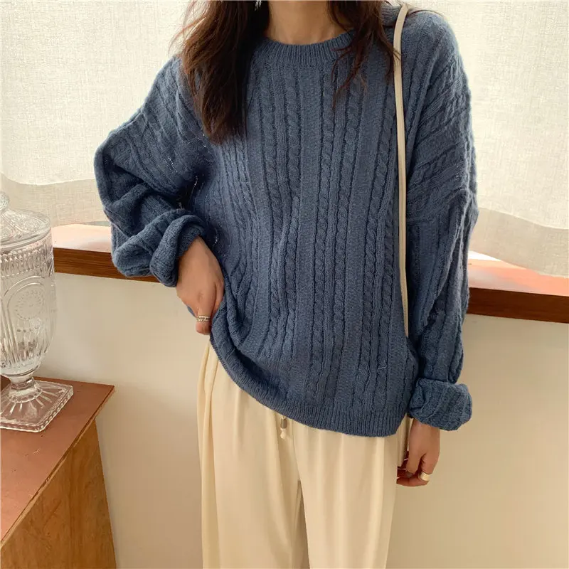 Alien Kitty 2019 зимние свободные витые пуловеры студенческие элегантные милые вязаные