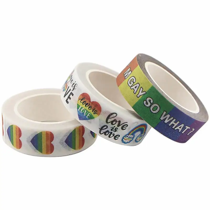 

3 Rolls Homosexual Theme Decorative Tape Delicate Scrapbook Adhesive Tape