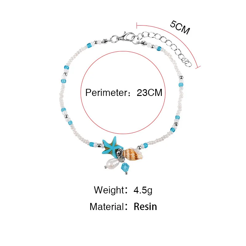Женский богемный браслет с подвеской в виде морской звезды браслеты на ногу
