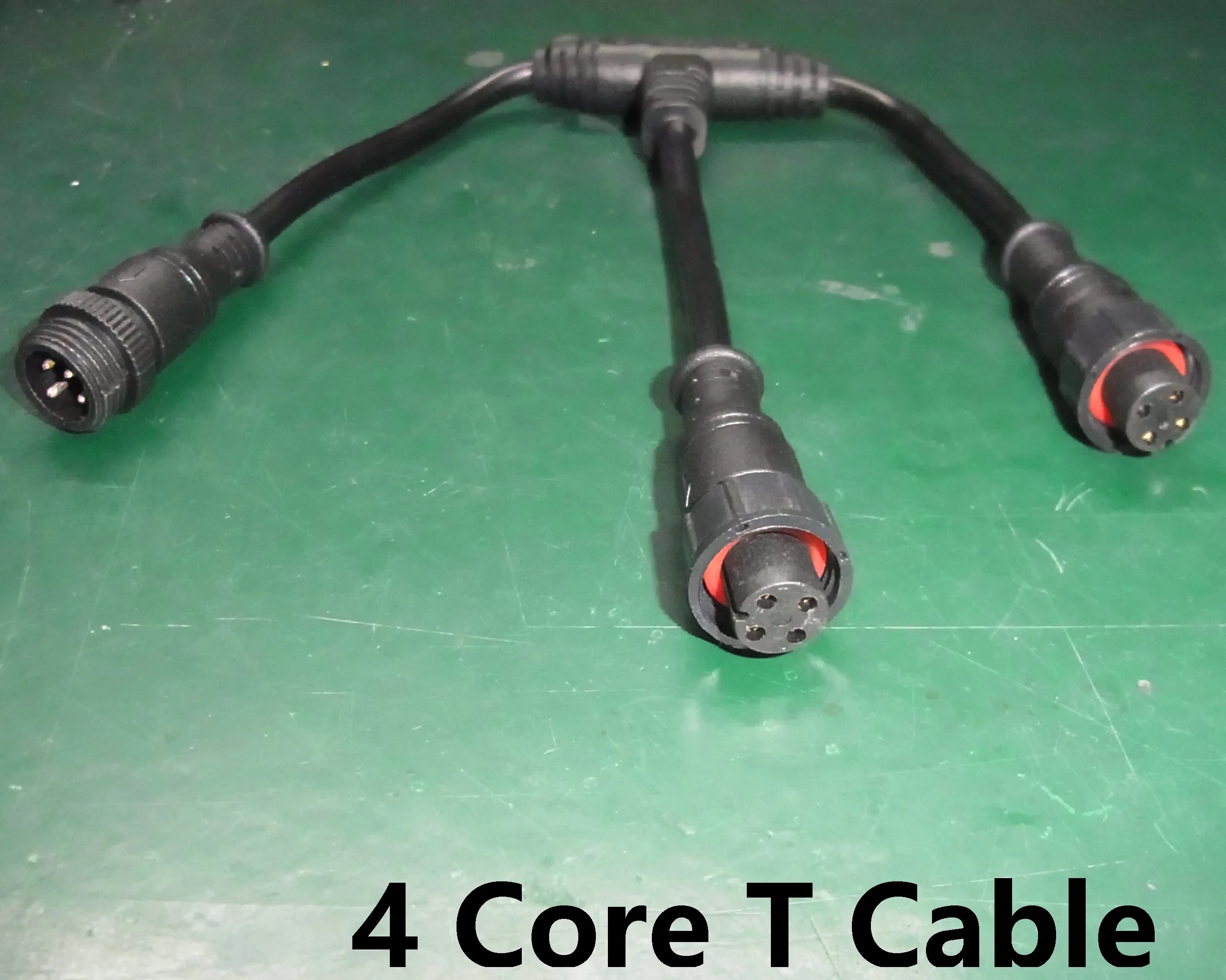

2 core 3 core 4 core T Type DMX512 System Connector 2 line AW17 to power supply 2 AW22 to data transfer IP68 waterproof cable