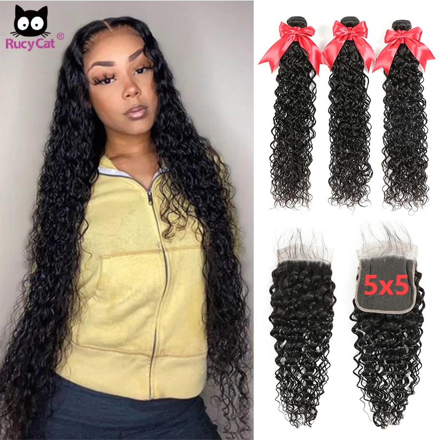 Волнипряди с застежкой 5X5 бразильские человеческие волосы на шнуровке кошачьи 32