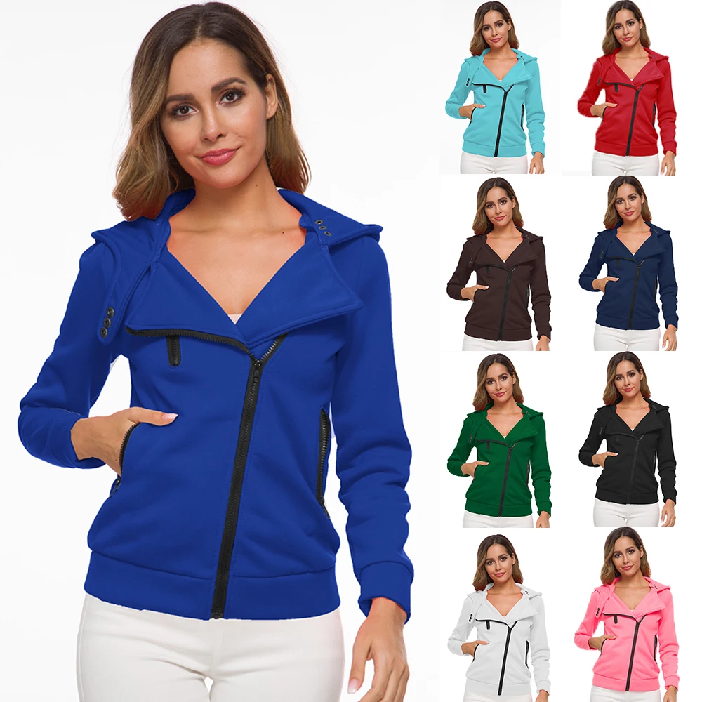 13 цветов, XS-3XL, осенне-зимняя женская повседневная куртка с капюшоном свитер-накидка худи на застежке, толстовка с капюшоном