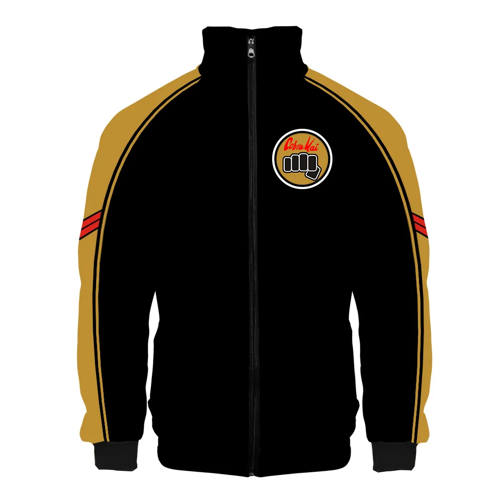 

The Karate Kid Cobra Kai Harajuku Cardigan Stand Collar Zipper Baseball Jacket Outerwear 2020 Costum 3D Print Adult Unisex Men