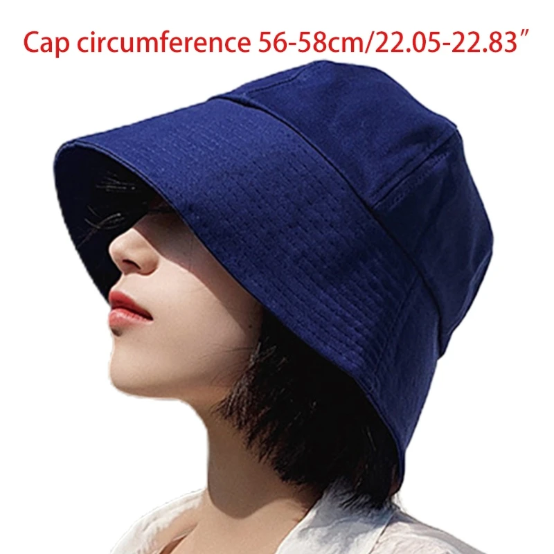 

Pure Color Simple Fisherman Hat Unisex Casual All-Match Boonie Bucket Hat Soft Foldable Fashion Sun Protection Casual