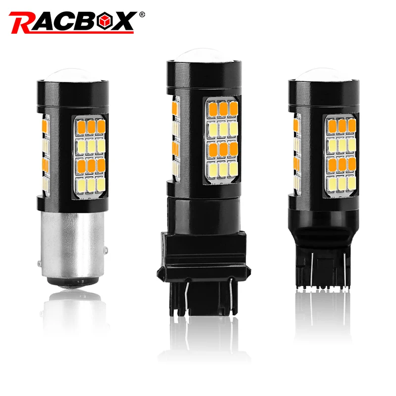 2шт светодиодный тормозной светильник T25 3157 7443 2835 42 SMD супер яркий двойной цвет