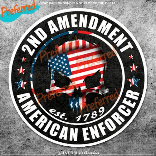 

2nd Revised Hard Hat Sticker Decal American Rights Gun Helmet Motorcycle Car Sticker Decal Decor Off-road Trunk Vinyl Sticker