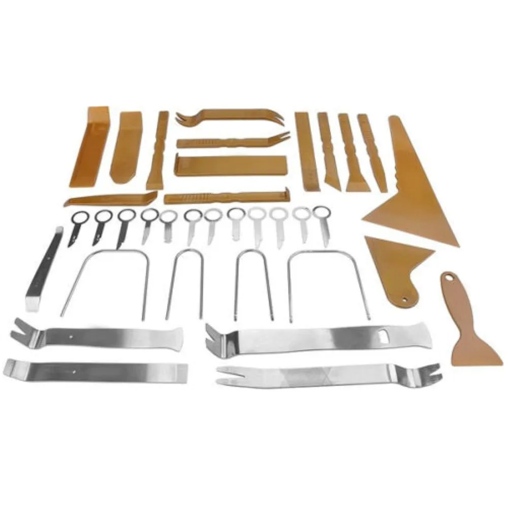 

36pcs Car Exterior/Interior Trim Panel Plastic Dash Remove Pry Audio Stereo Refit Tool Kit With Case