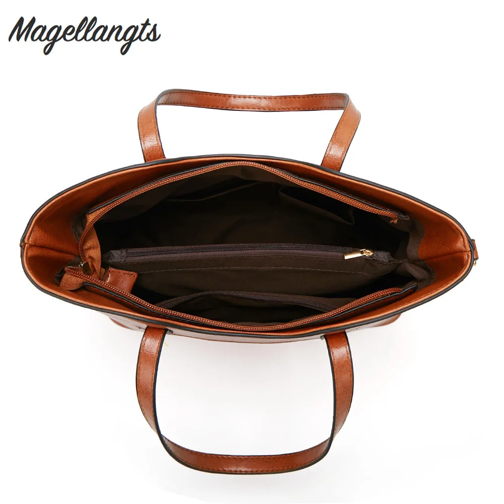 Женские сумки из масляной кожи новая версия 2019 модная женская сумка на одно плечо