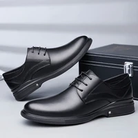 genuine leather men%e2%80%99s dress shoes lace up black 2021 autumn or winter formal shoe man waterproof derby shoes for men size 38 48