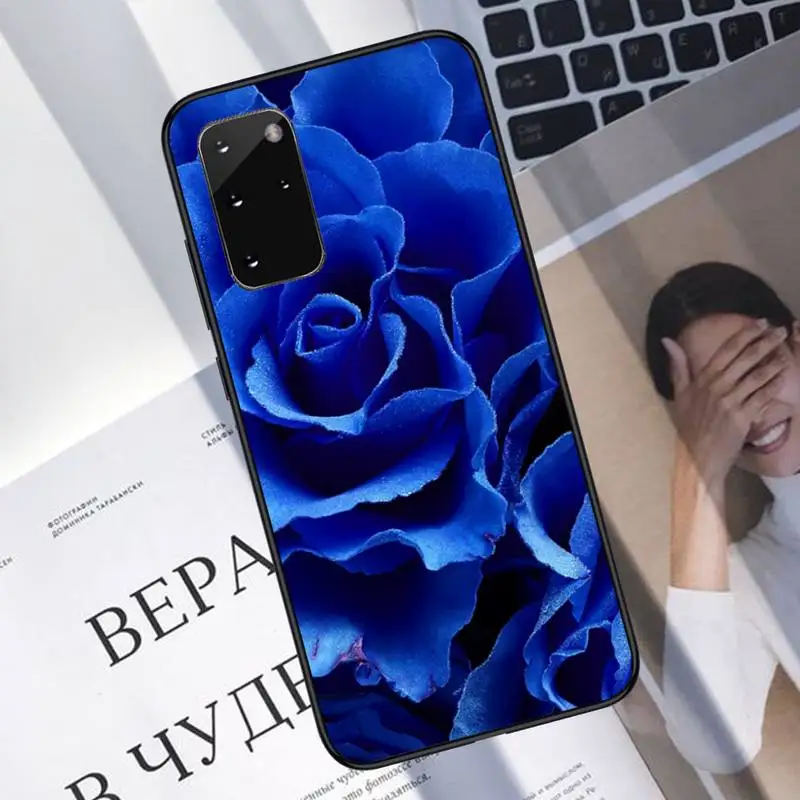 

Blue rose flower Phone Case For Samsung galaxy S 7 8 9 10 20 edge A 6 10 20 30 50 51 70 note 10 plus