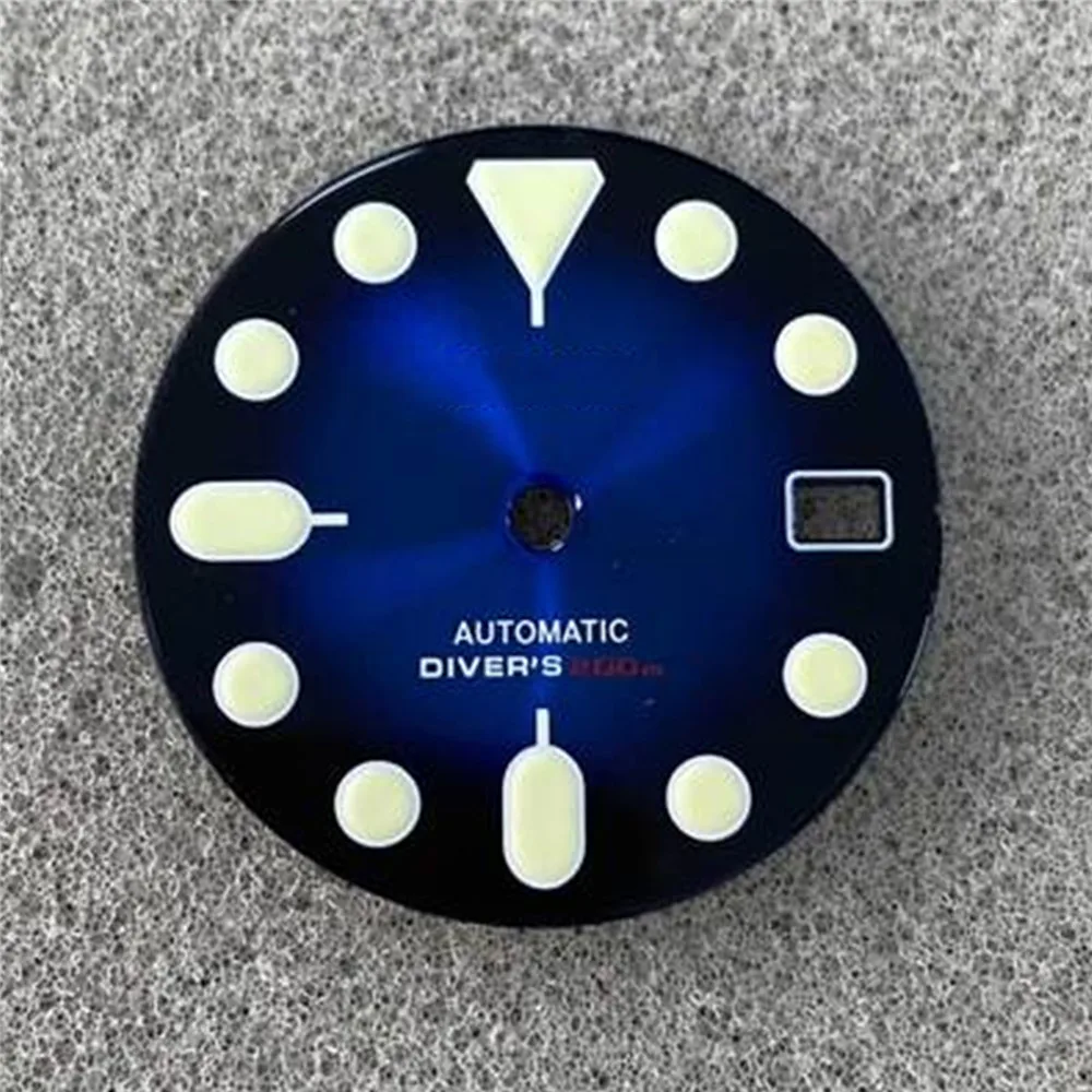 

Replacement Green Luminous Watch Dial 28.5MM Single Calendar Watch Dial for SKX007/009/NH35 Movement Modification Part