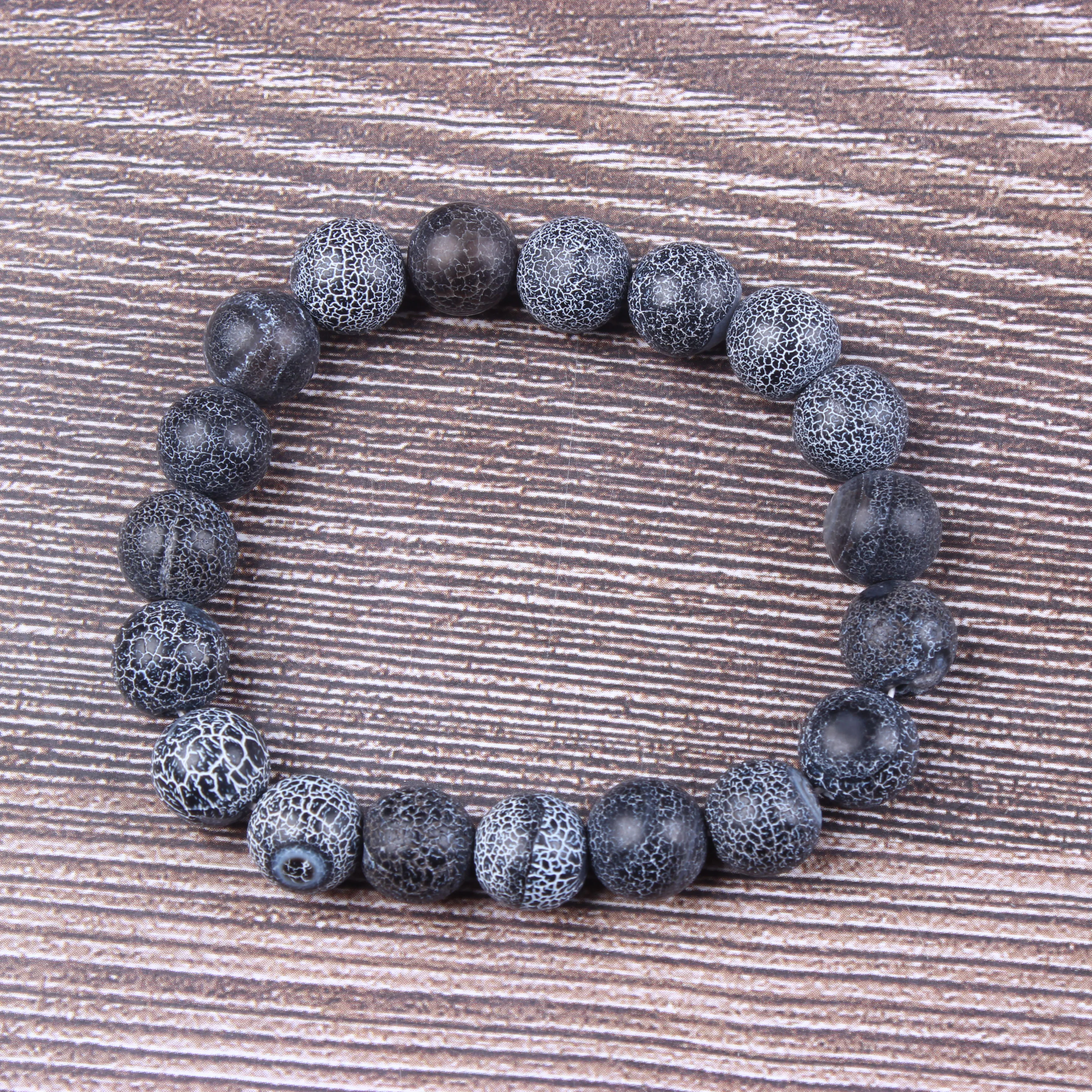 

Fashion jewelry 6 / 8 / 10mm weathered agate hand string natural jewelry beads suitable for men and women accessories