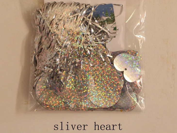 sliver star 100pcs 100 шт./упак. дождь кулон с шелковыми нитями любовь "пятиконечная звезда" Дождь кулон с шелковыми нитями на свадьбу свадебный Декор для свадьбы День рождения украшения - Цвет: sliver star 100pcs