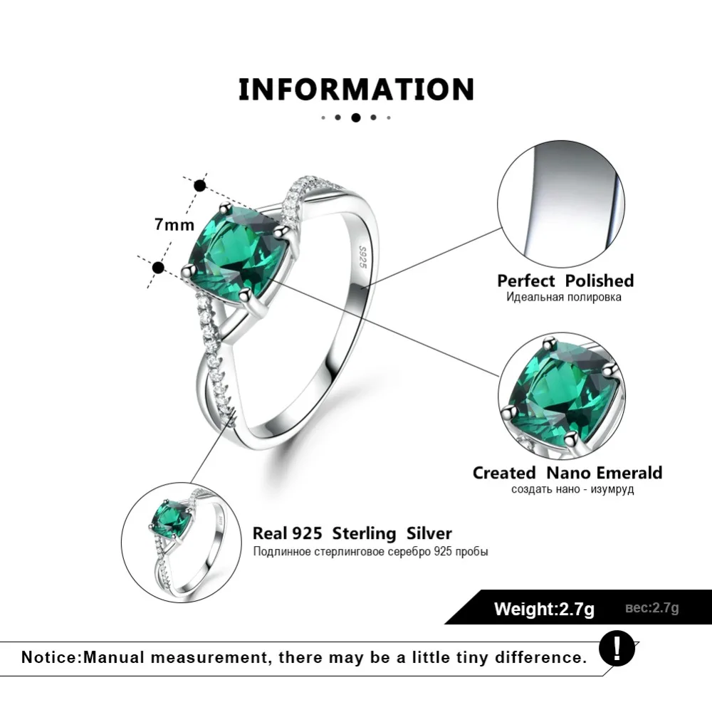ORSA JEWELS изысканное кольцо из стерлингового серебра 925 пробы женское Изумрудное кольцо с квадратным вырезом спиральное кольцо в форме волны юбилей ювелирные изделия VSR20