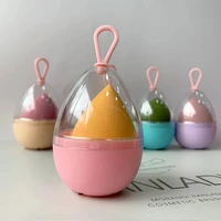 hot empty transparent puffs drying box storage case portable sponge stand cosmetic egg shaped rack makeup blender puff holder