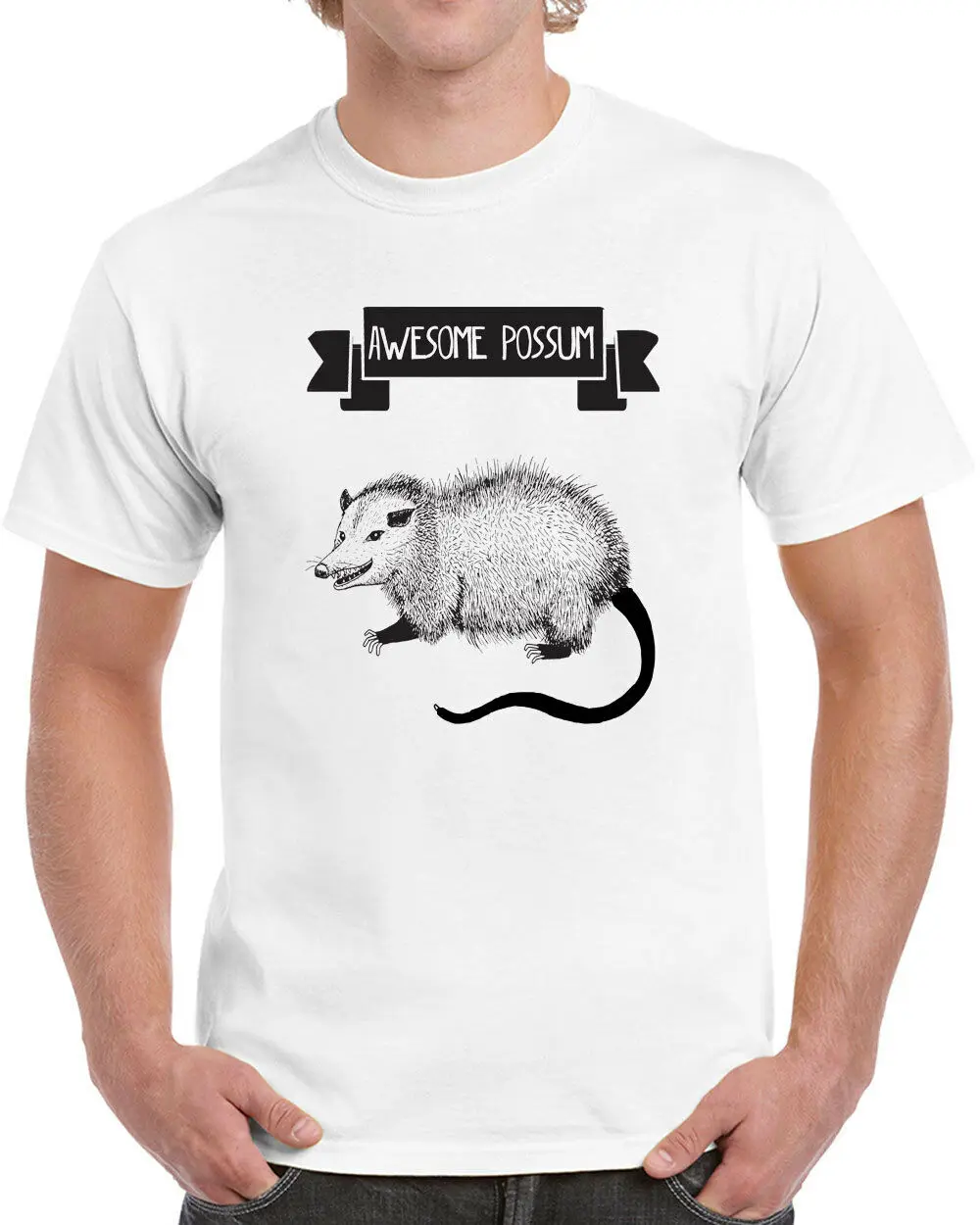 378 Awesome Possum Мужская футболка Веселая Футболка млекопитающее животное любовник