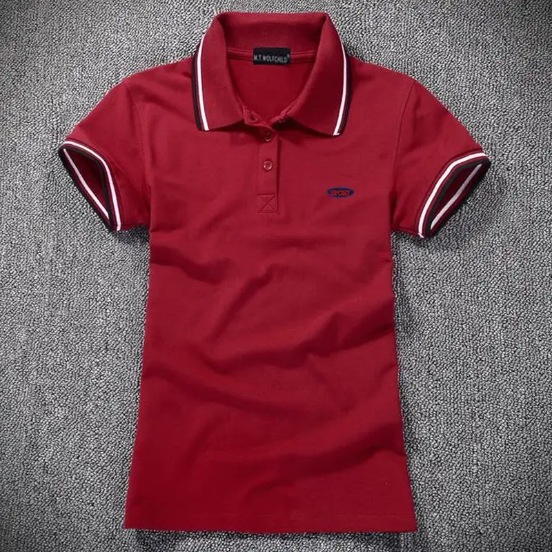 Высокое качество 2020 летние новые женские рубашки поло с коротким рукавом