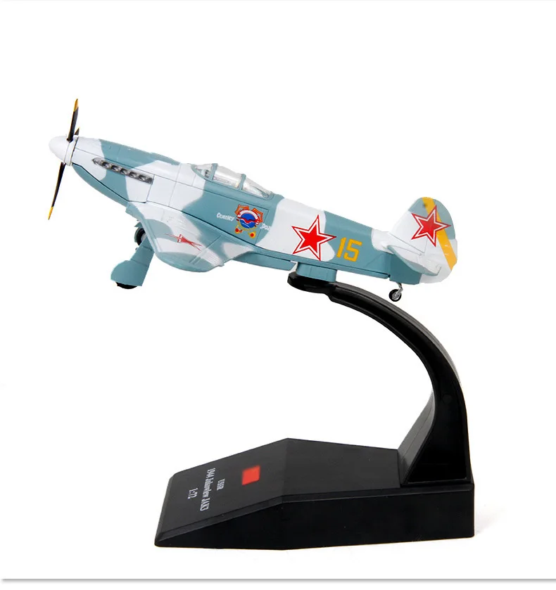 

1:72 Soviet Jacques 3 fighter aircraft World War II aircraft model alloy finished military ornaments Yak-3A15 gift collectibles