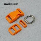 (Пластиковая пряжка + Тройная крышка + квадратный держатель + D-кольцо) ошейник для собаки сделай сам, оранжевая тесьма 15 мм, шитье, качество yaccessories, Премиум качество