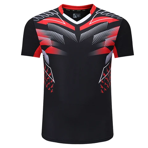 Рубашка для бадминтона, Спортивная теннисная рубашка, мужские спортивные рубашки для настольного тенниса, одежда для тенниса, тренировочная рубашка для быстрого сухого бега