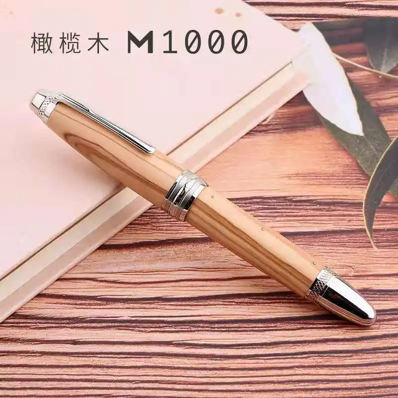 

Moonman 1000 Fountain Pen Wooden Ink Pen EF/F NIb Converter Filler Stationery Office school supplies writing gift