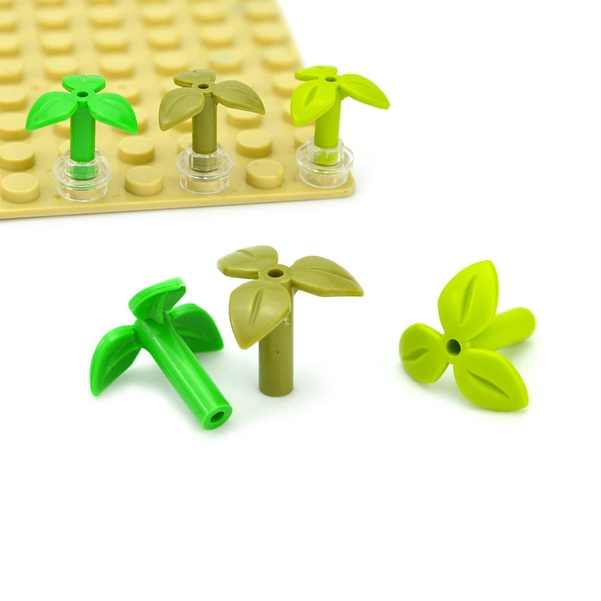 

Bricks 37695 Plant Stem With 3 Leaves And Bottom Pin City House Garden Buildings Blocks Accesories MOC Parts Toys for Children