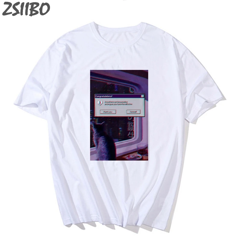 Новая футболка поступление сад аниме парным принт эстетическое Япония отаку