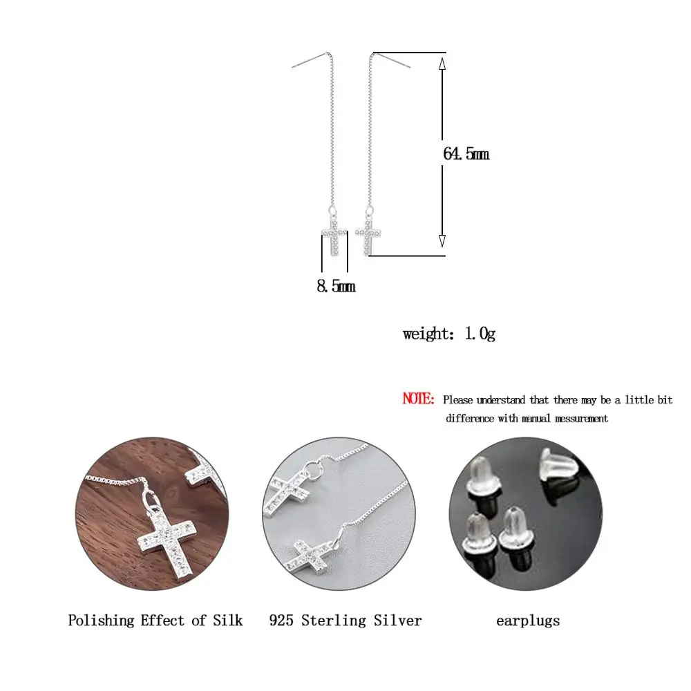QIAMNI очаровательные хрустальные кресты с кисточками висячие серьги женские