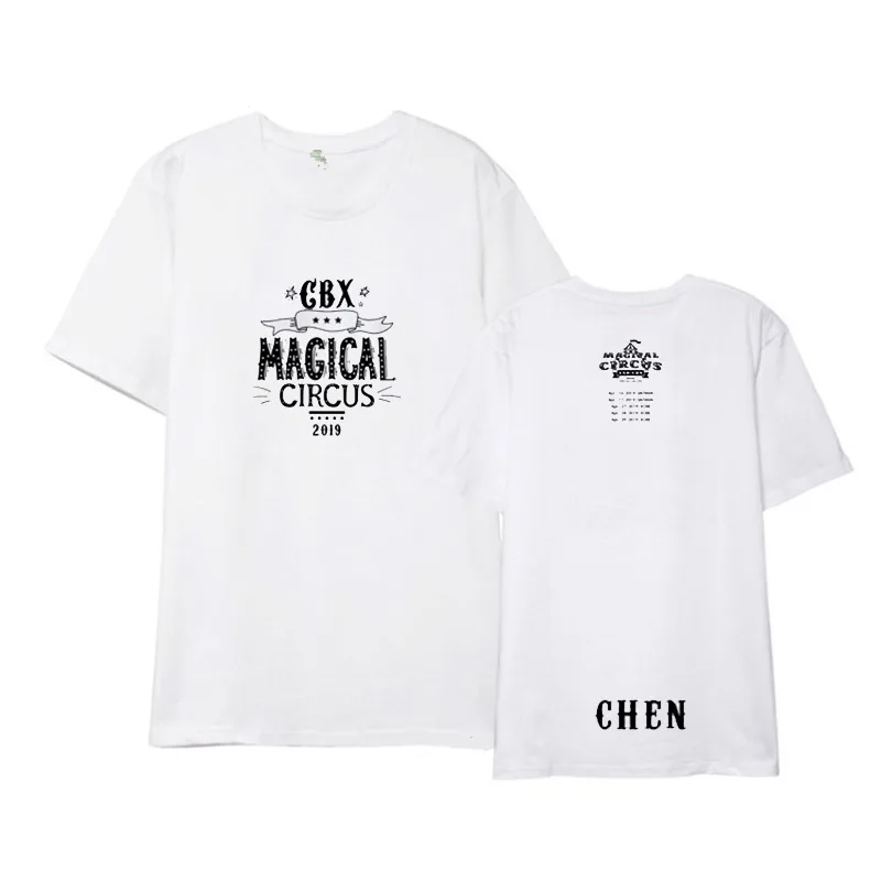 Mainlead EXO CBX волшебный цирк концерт Xiumin Baekhyun Chen футболки повседневные свободные