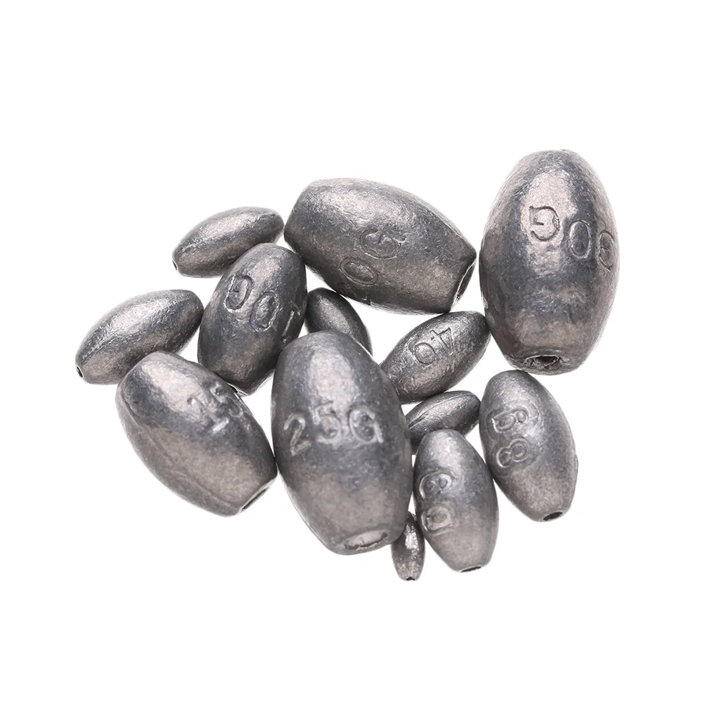 10 шт для рыболовного грузила в форме оливы полая приманка весовые весы 0 5g 10g осень