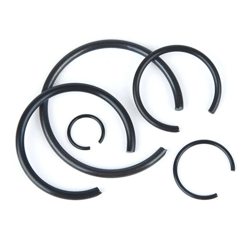 Стопорное кольцо 70MN GB895.2 черная стальная проволока стопорное для отверстий