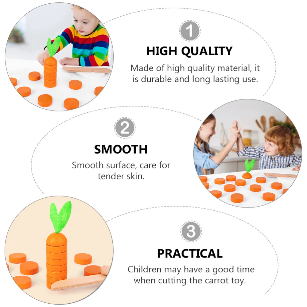 

1 Set Simulation Carrot Cutting Game Toys Educational Playthings for Kids