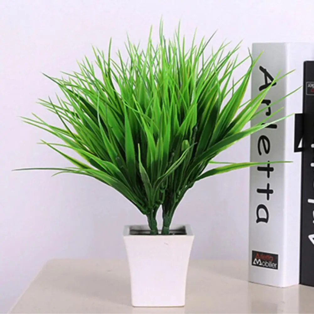 

1 Bouquet Artificial Plant 7 Branches Realistic Plastic Fresh 56 Leaves Simulation Bush for Garden