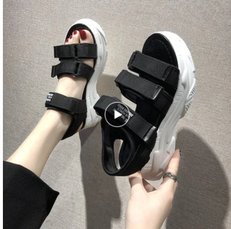 

Hot Gladiator Platform Women's Sandals 2021 Summer Fashion Women Chunky Beach Sandal Denim Comfortable Sandalias Mujer