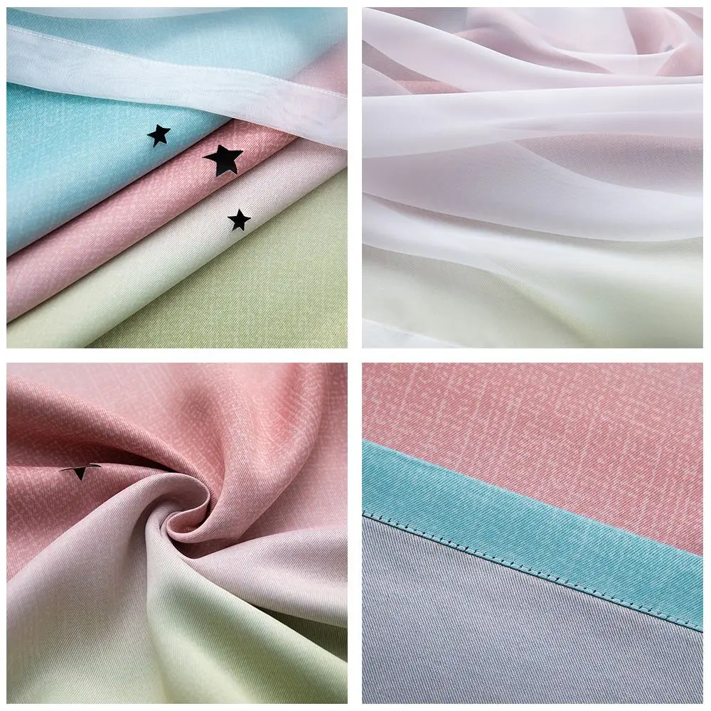 1x2 м простые европейские занавески для гостиной на окно с полыми звездами девочек