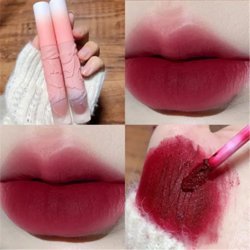 

8 Colors Matte Lip Gloss Liquid Lipstick Waterproof Long Lasting Velvet Natural Lip Gloss Women Red Lip Tint Beauty Cosmetic
