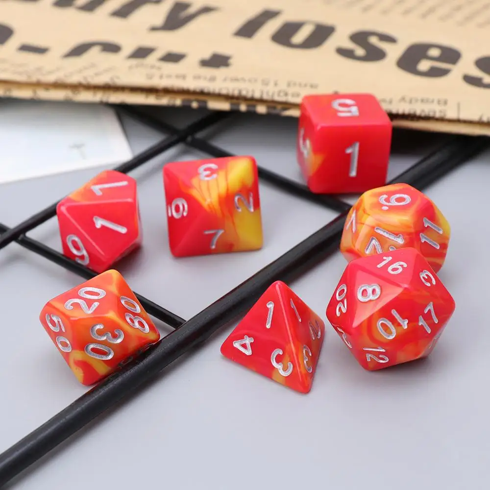 Игровой набор 7 игральных костей D4 D6 D8 D10 D12 D20 | Спорт и развлечения