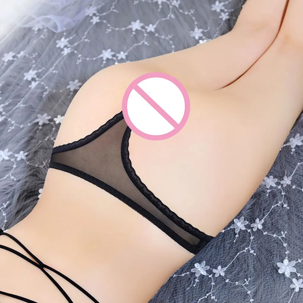 Женские сексуальные трусики стринги летние дышащие ультратонкие прозрачные с